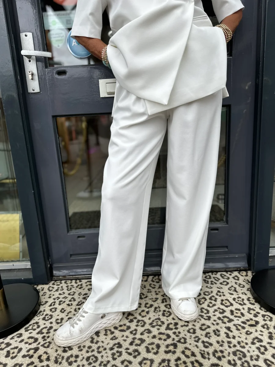 Pantalon "Jus de pom" Wit - Afbeelding 2