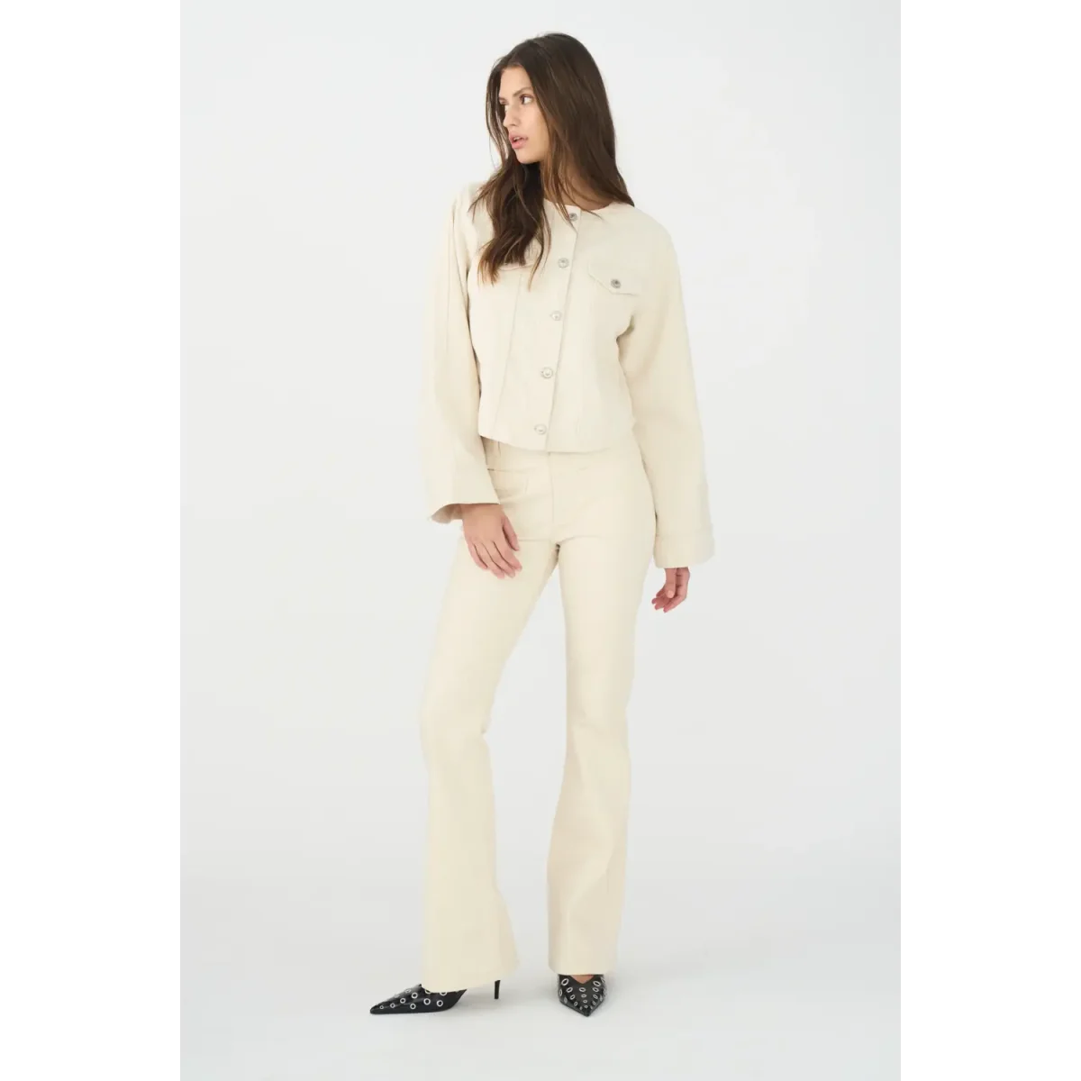 Ivy Copenhagen Ann Charlotte Flarred Jeans Ecru - Afbeelding 5