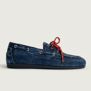 Posa - Loafers - Boat Loafer Brushed Denim - Dark Blue